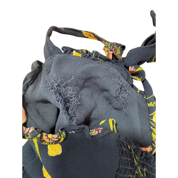 Reformation Floral Mini Dress - Black with Yellow and Purple - Picture 10 of 14